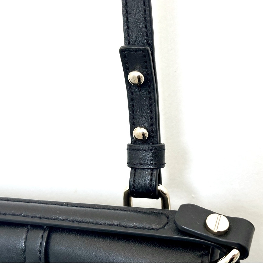 Milly ‘Bryant’ Leather Crossbody Bag in Black with Silver Hardware - Picture 7 of 16